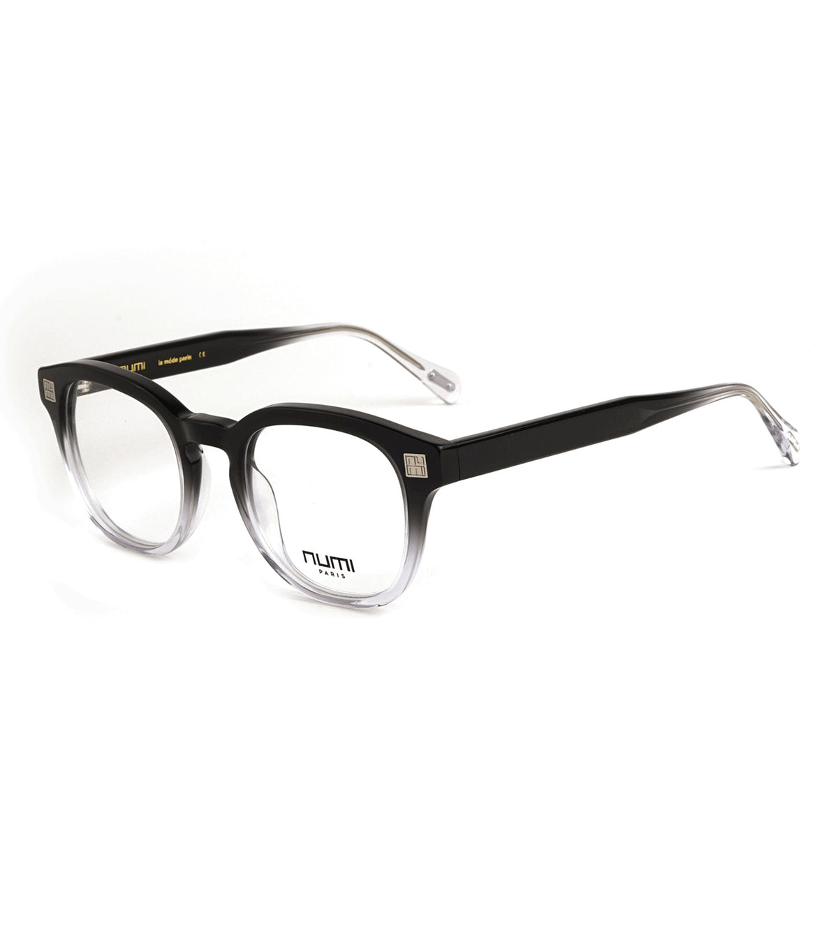 Numi Paris Men's Black/Clear Square Optical Frames - NP2417-03-49