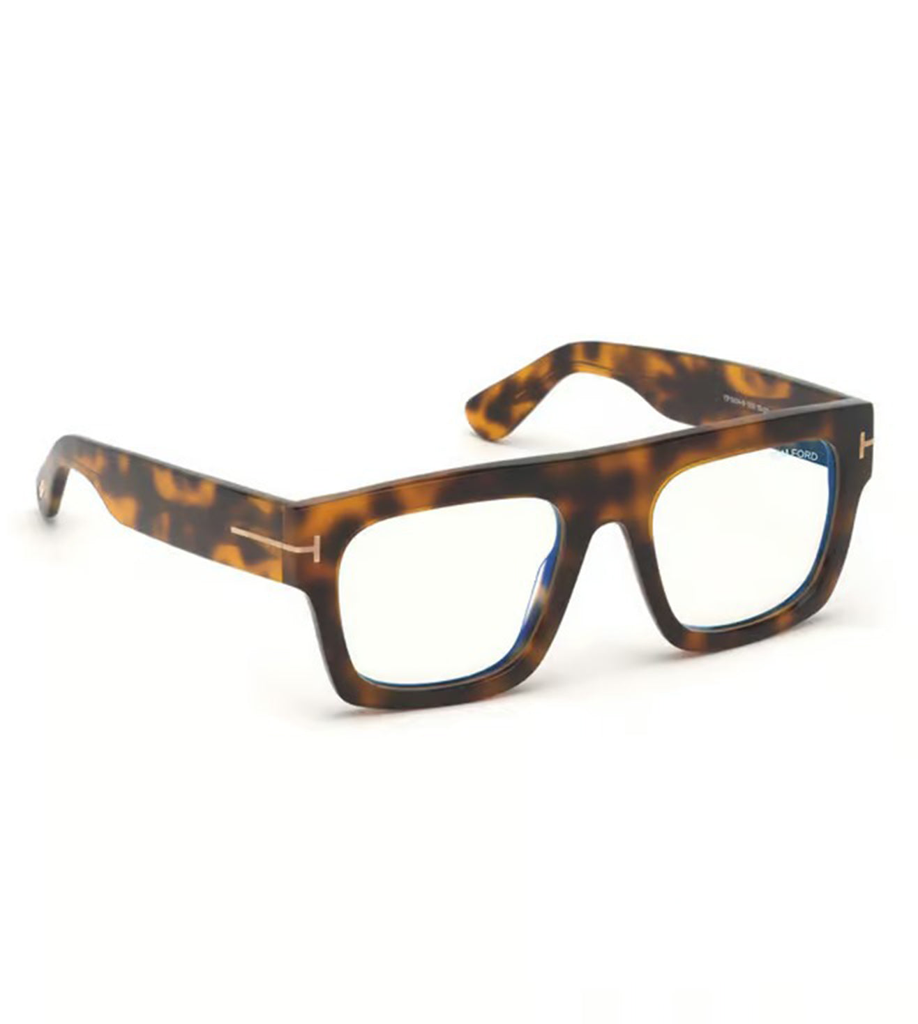 Tom Ford Men's Havana Square Optical Frames-zoom-2