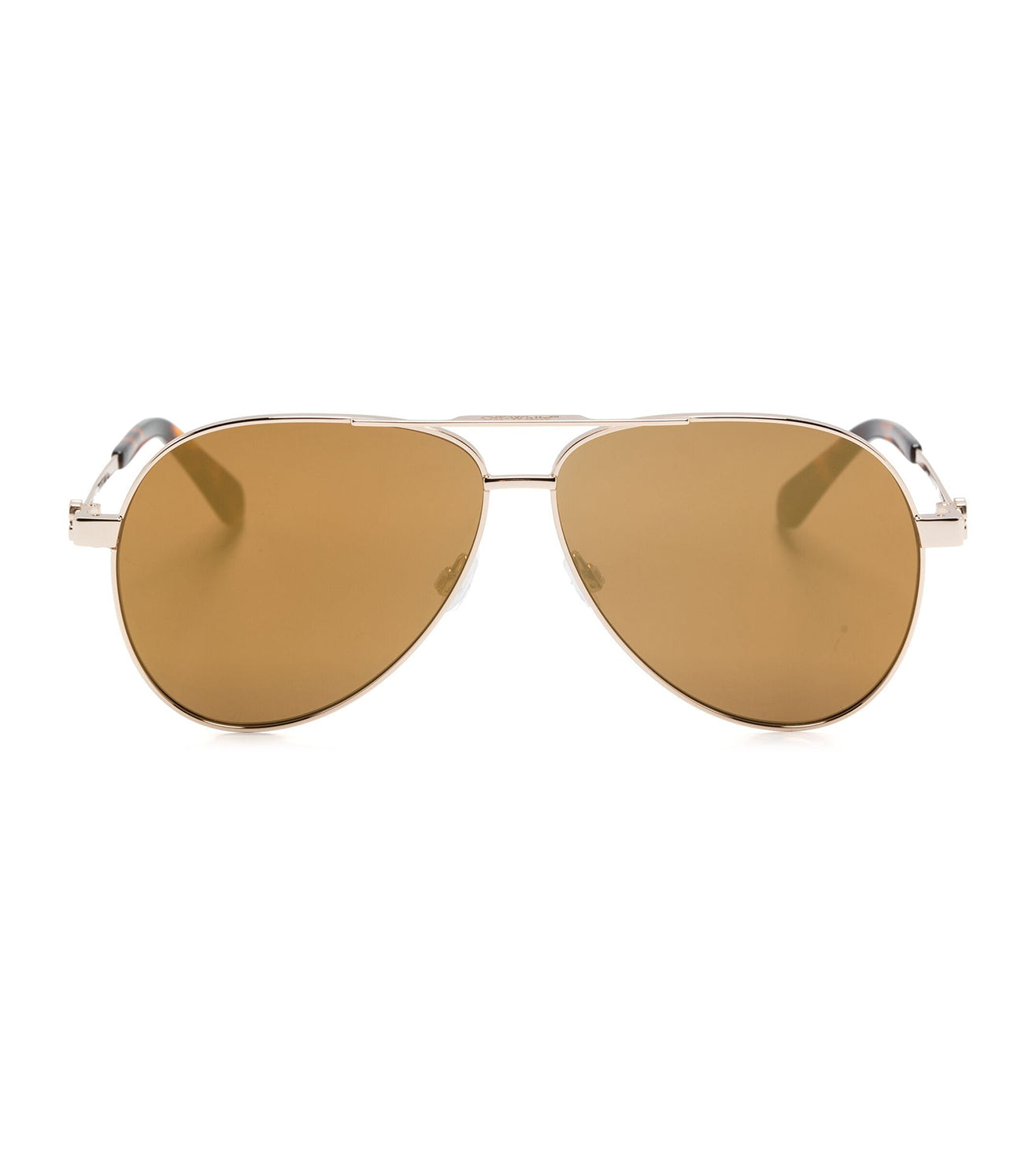 Off White Unisex Gold Aviator Sunglasses OERI122S2417676