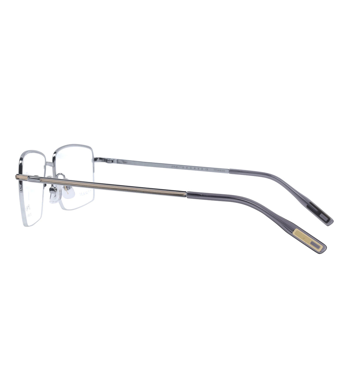 One Degree Men's Silver Rectangle Optical Frames - OD4003 D1A1 53