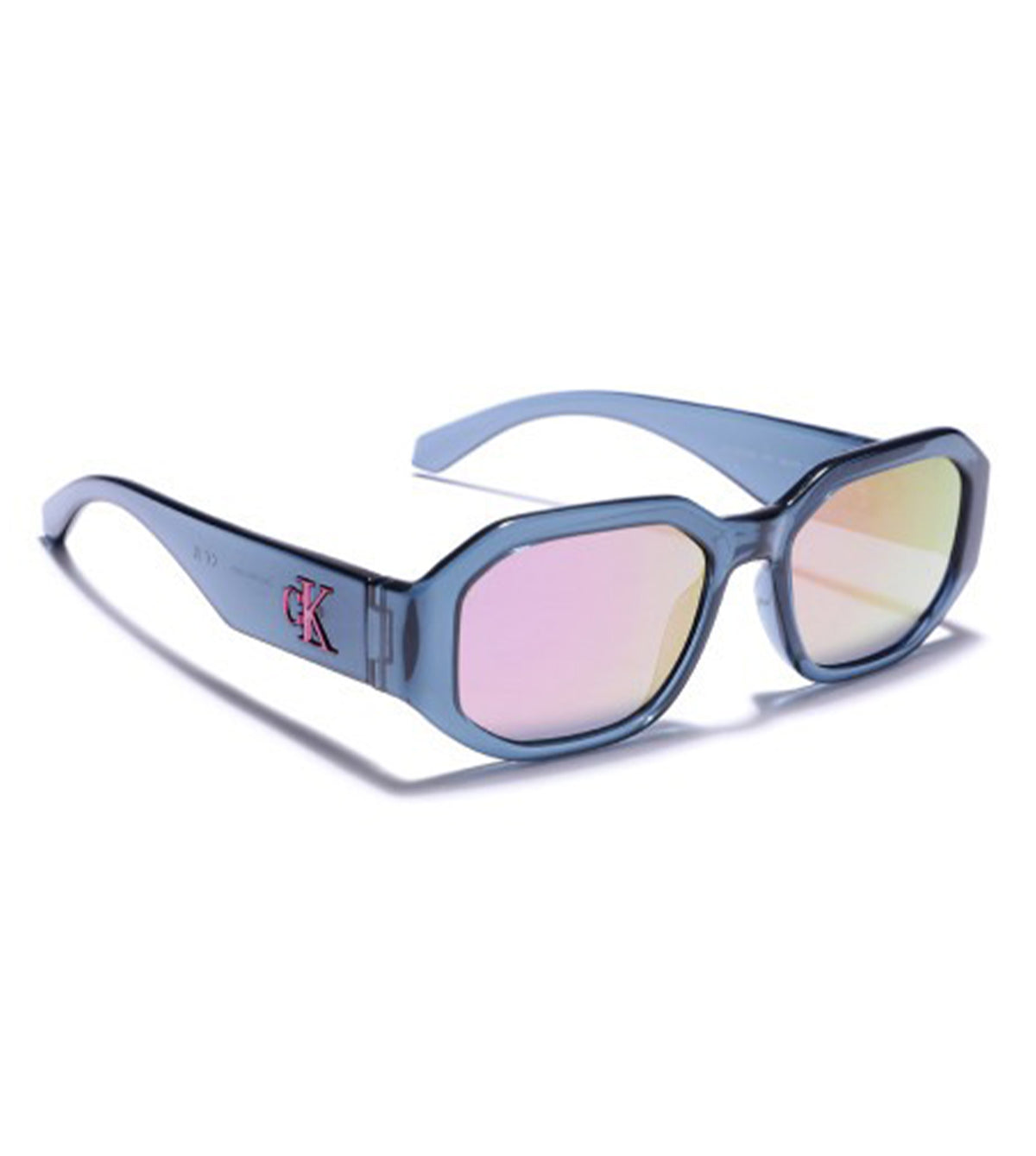 Calvin Klein Women's Pink Rectangle Sunglasses - CKJ 22633 405 55 S