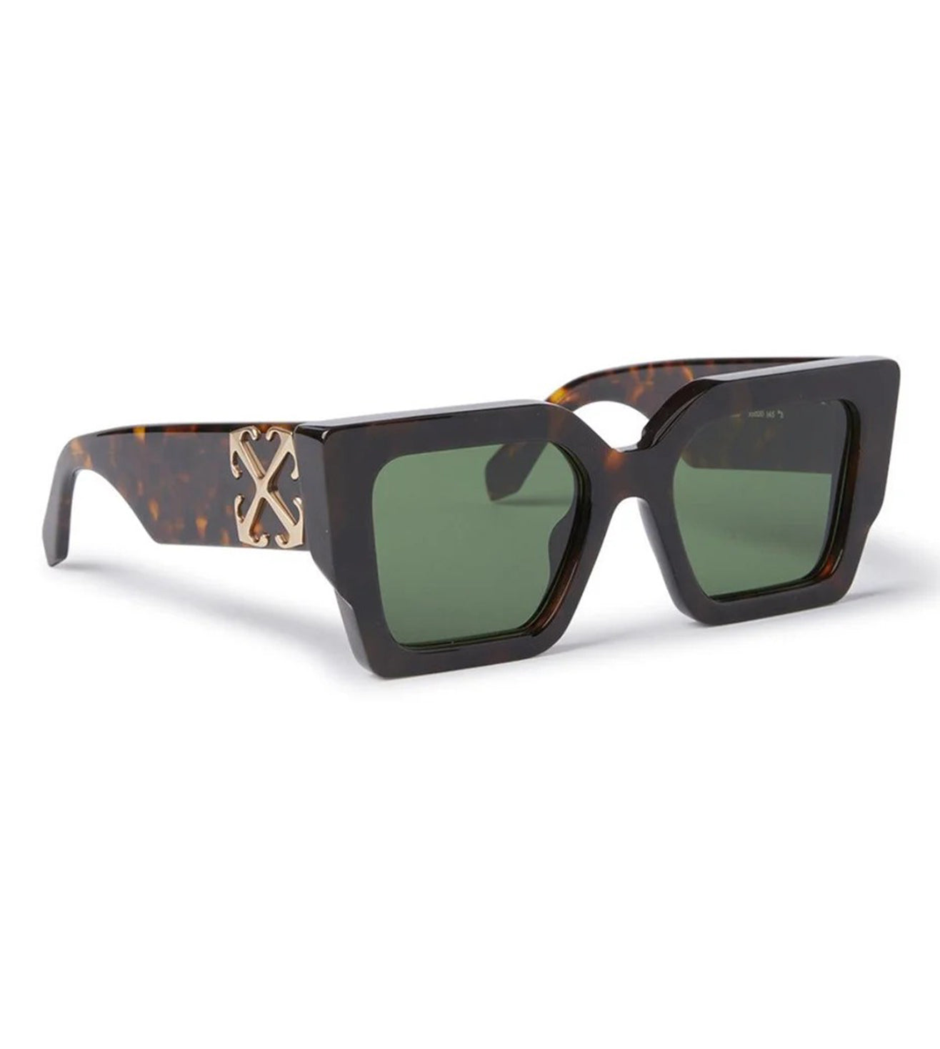 Off White Unisex Green Square Sunglasses OERI128S2416055