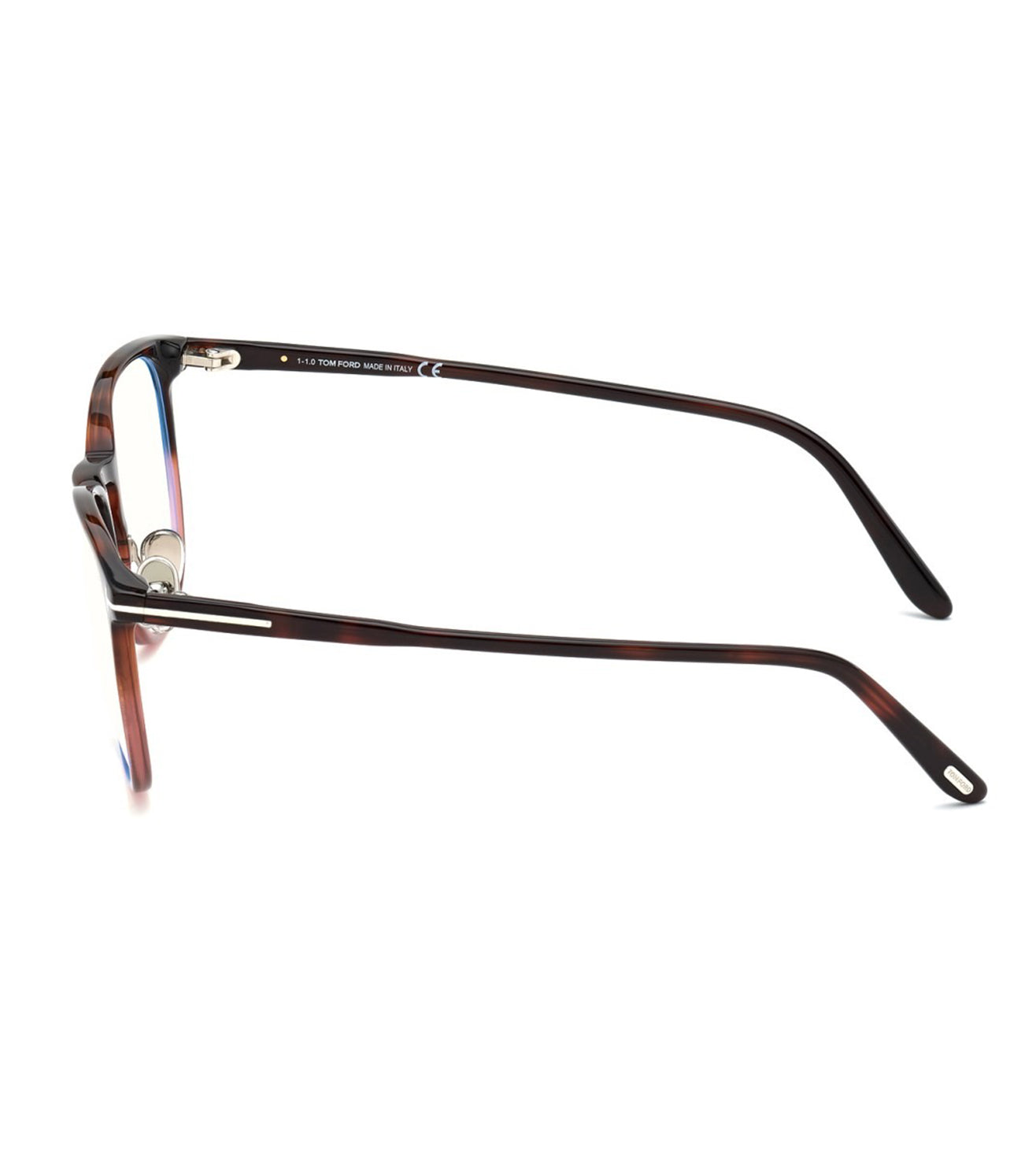 Tom Ford Men's Red Havana Square Optical Frames