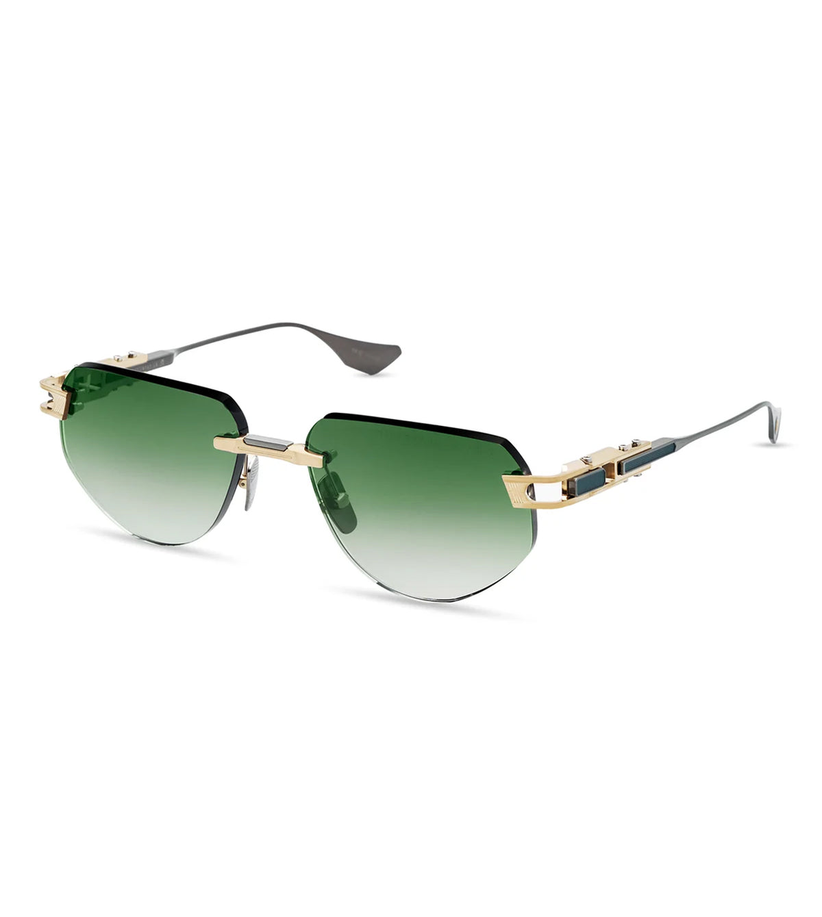 Dita Unisex Green To Clear Gradient Geometric Sunglasses - DTS164-A-02