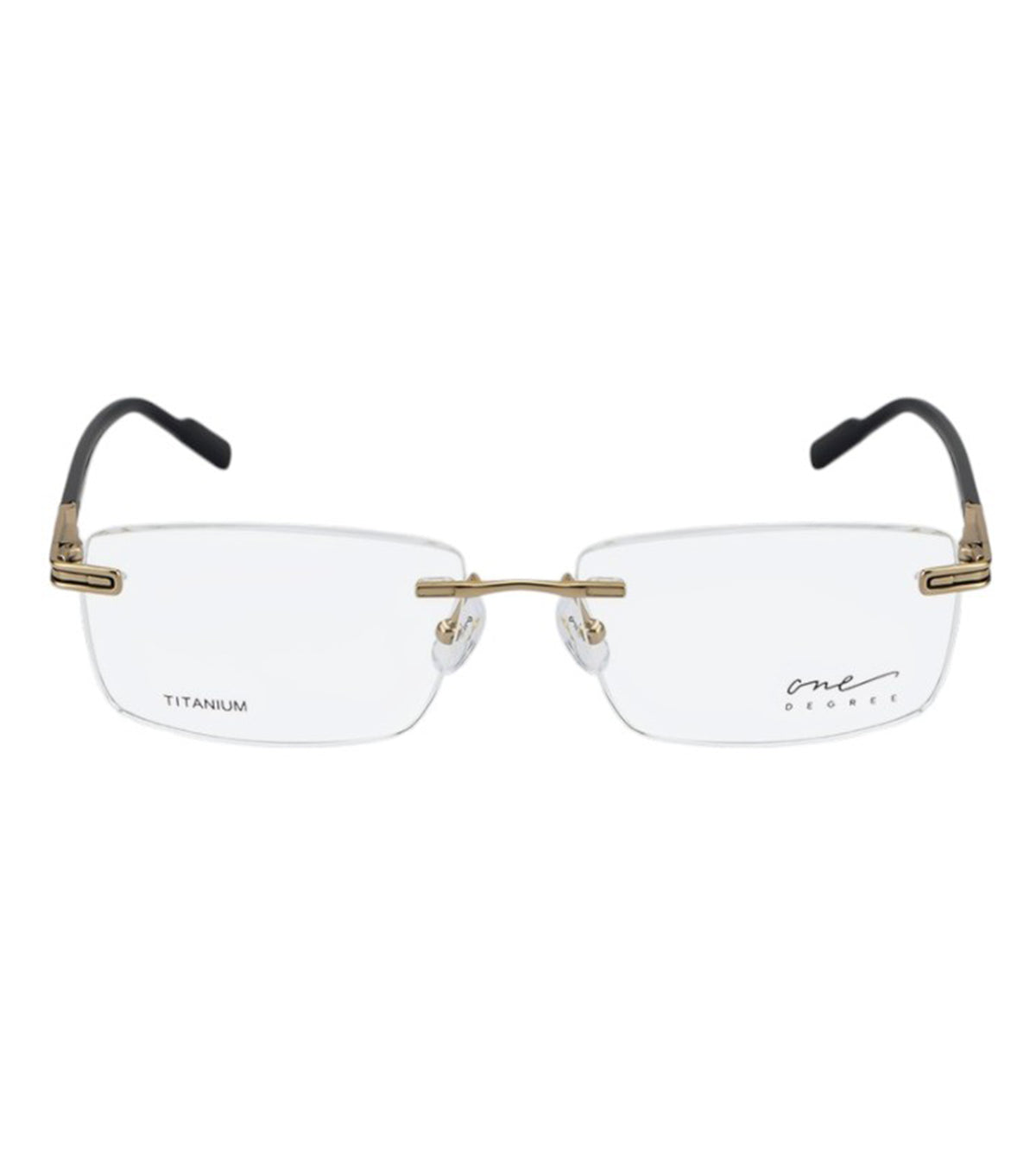 One Degree Unisex Gold Rectangle Optical Frames - OD1001 A1C1 55