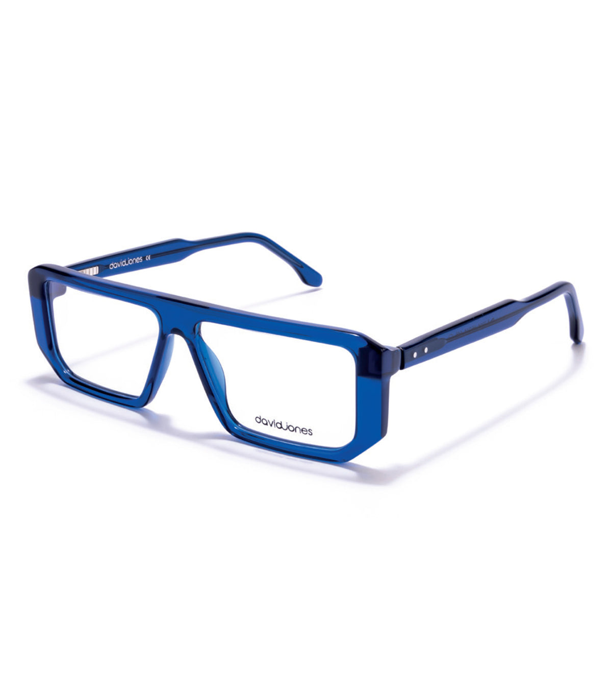 David Jones Men's Blue Rectangle Optical Frames - FRM DJ-2218-C3-55