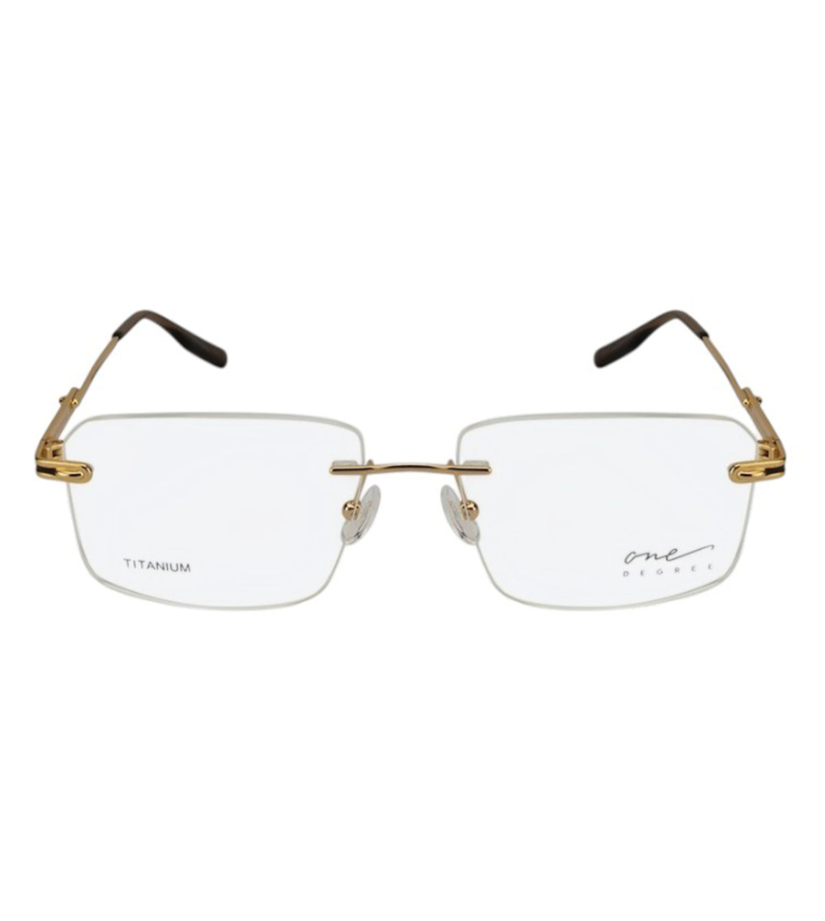 One Degree Unisex Gold Geometric Optical Frames - OD1005 A1F3 56