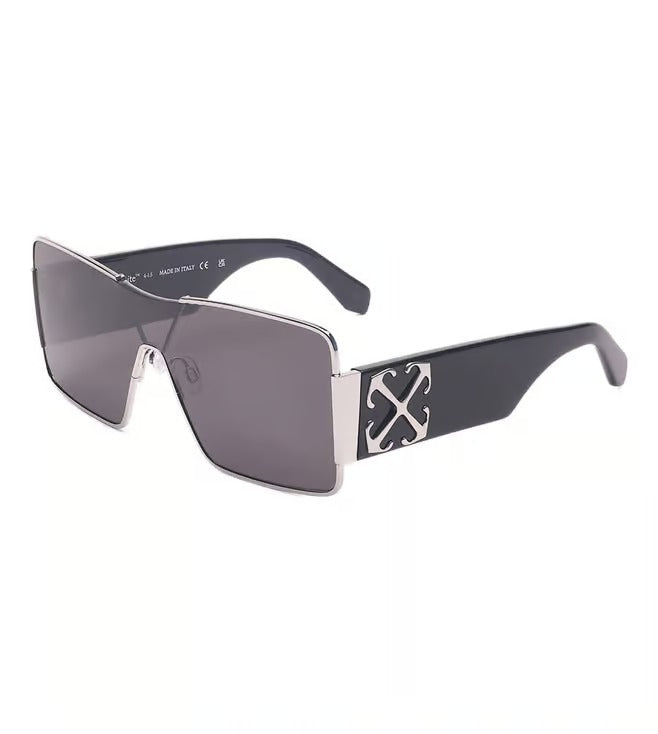 Off White Men's Grey Square Sunglasses OERI14GS2517207