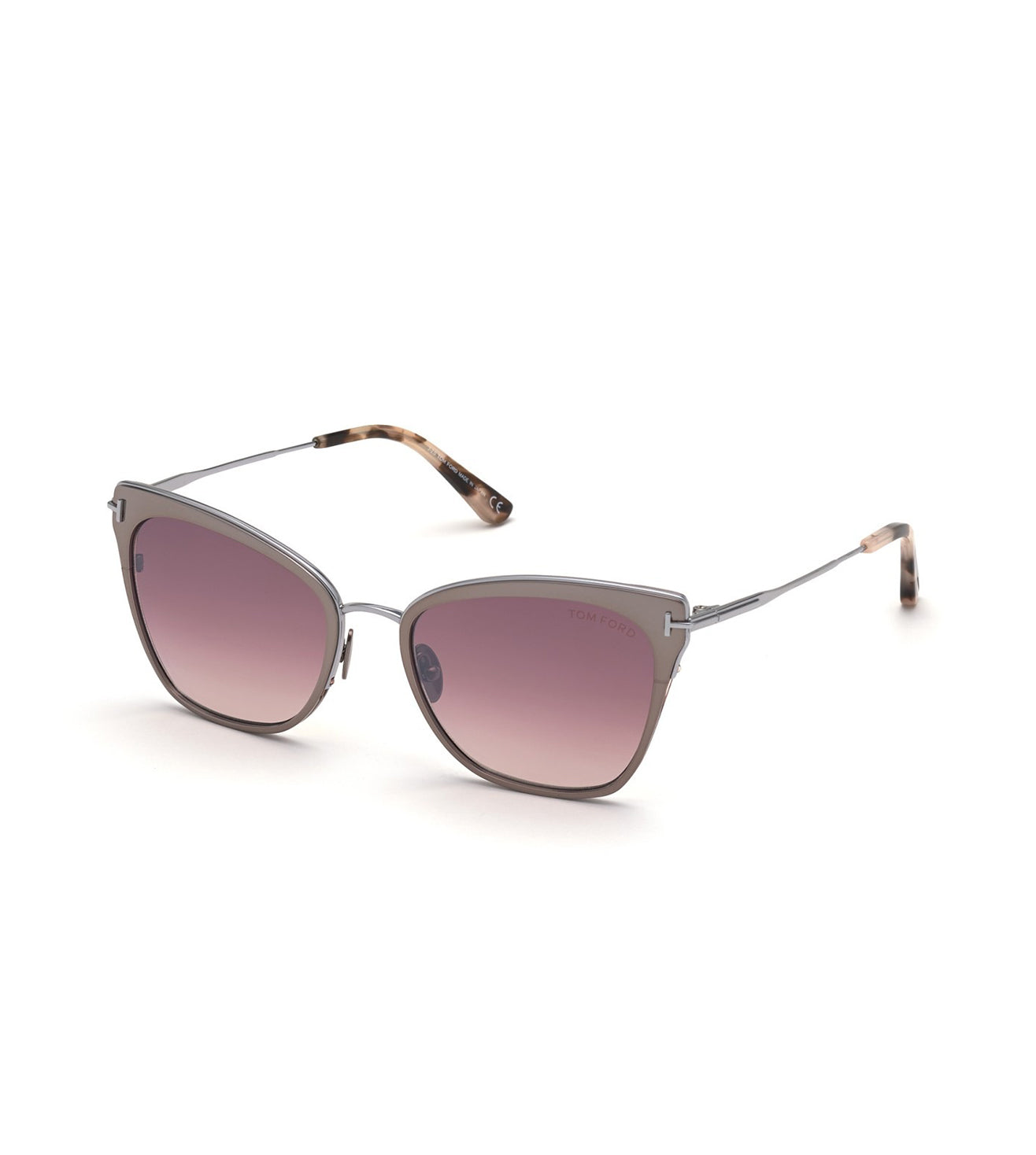 Tom Ford Women's Mirrored Bordeaux Cat Eye Sunglasses