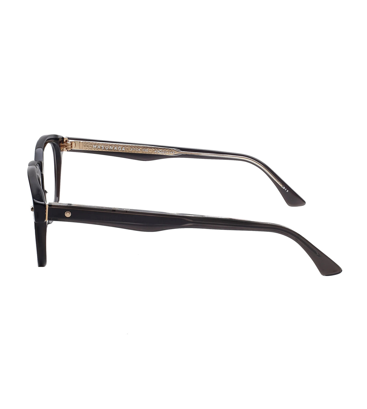 Masunaga KOKI-105 19 U-BK 49 Unisex Black Round Optical Frames alternate view