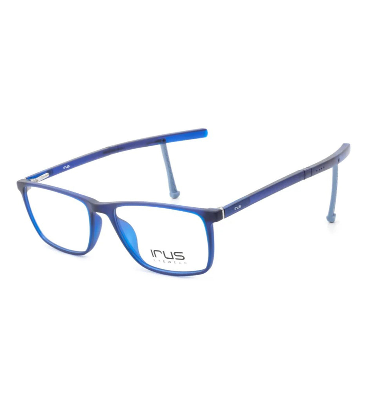 Irus Men's Matt Blue Rectangular Optical Frames - IRUS 3142 48 C4
