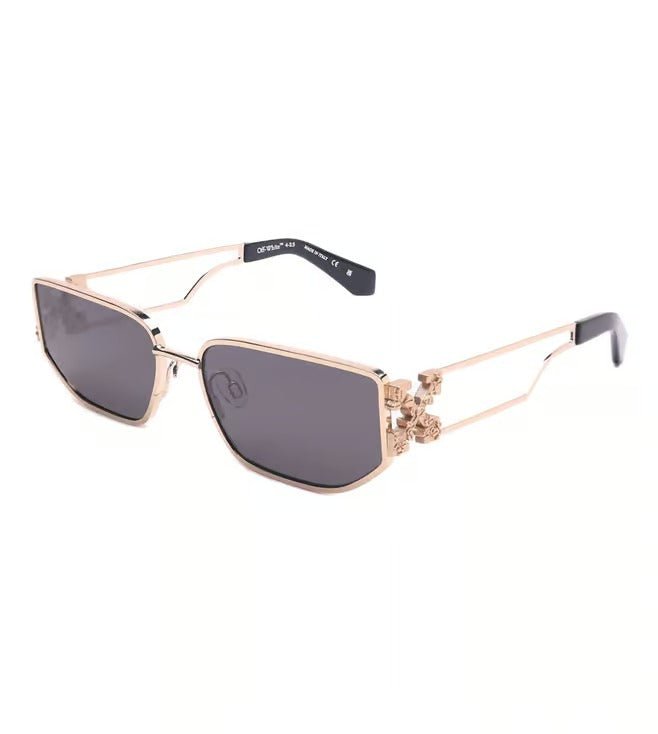 Off White Unisex Grey Rectangular Sunglasses OERI15617607