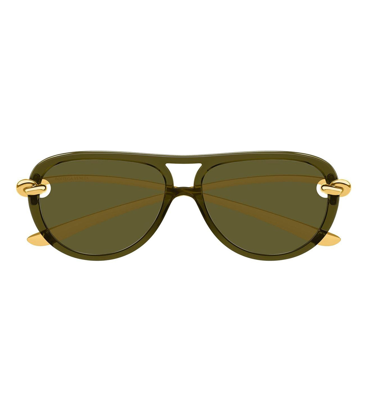 Bottega Veneta Women's Green Aviator Sunglasses - BV1418S-003-58