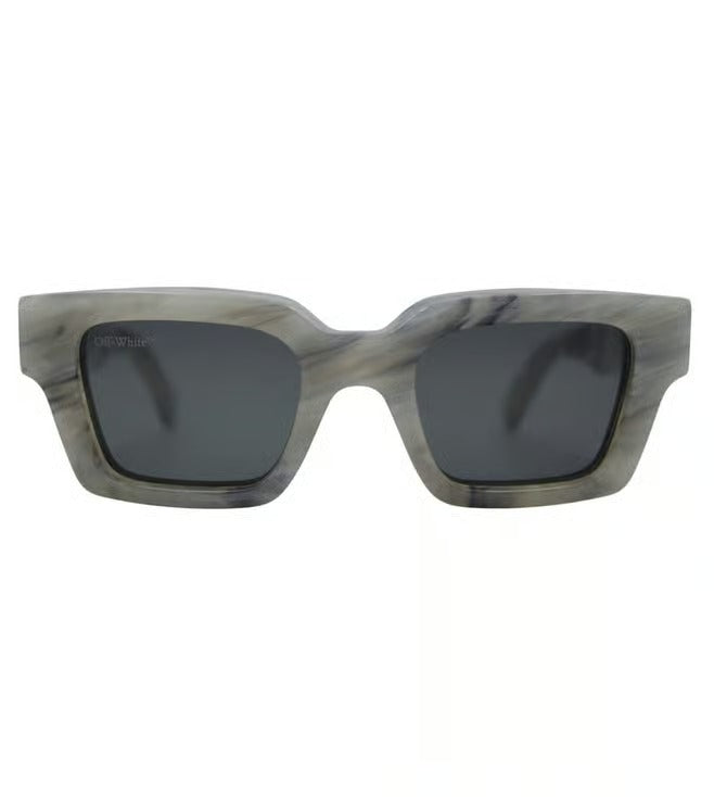 Off White Unisex Grey Square Sunglasses OERI008C9910807