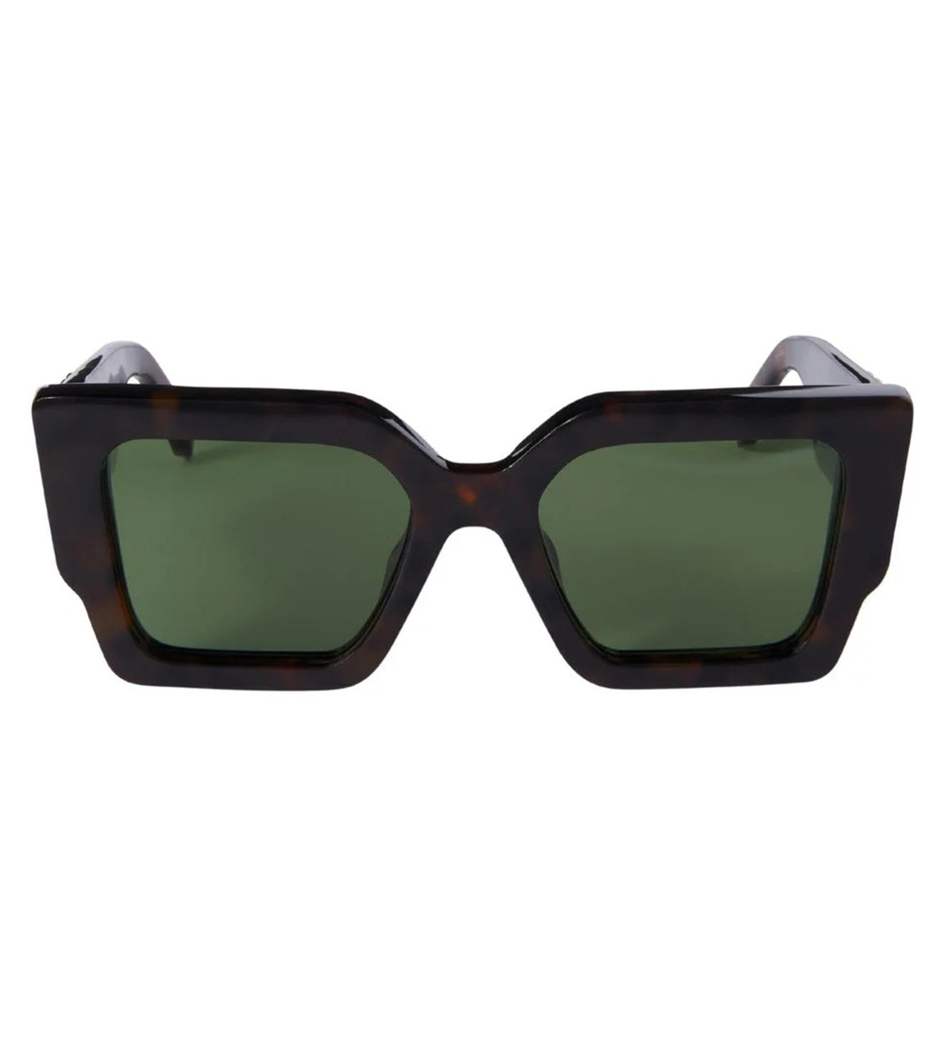 Off White Unisex Green Square Sunglasses OERI128S2416055