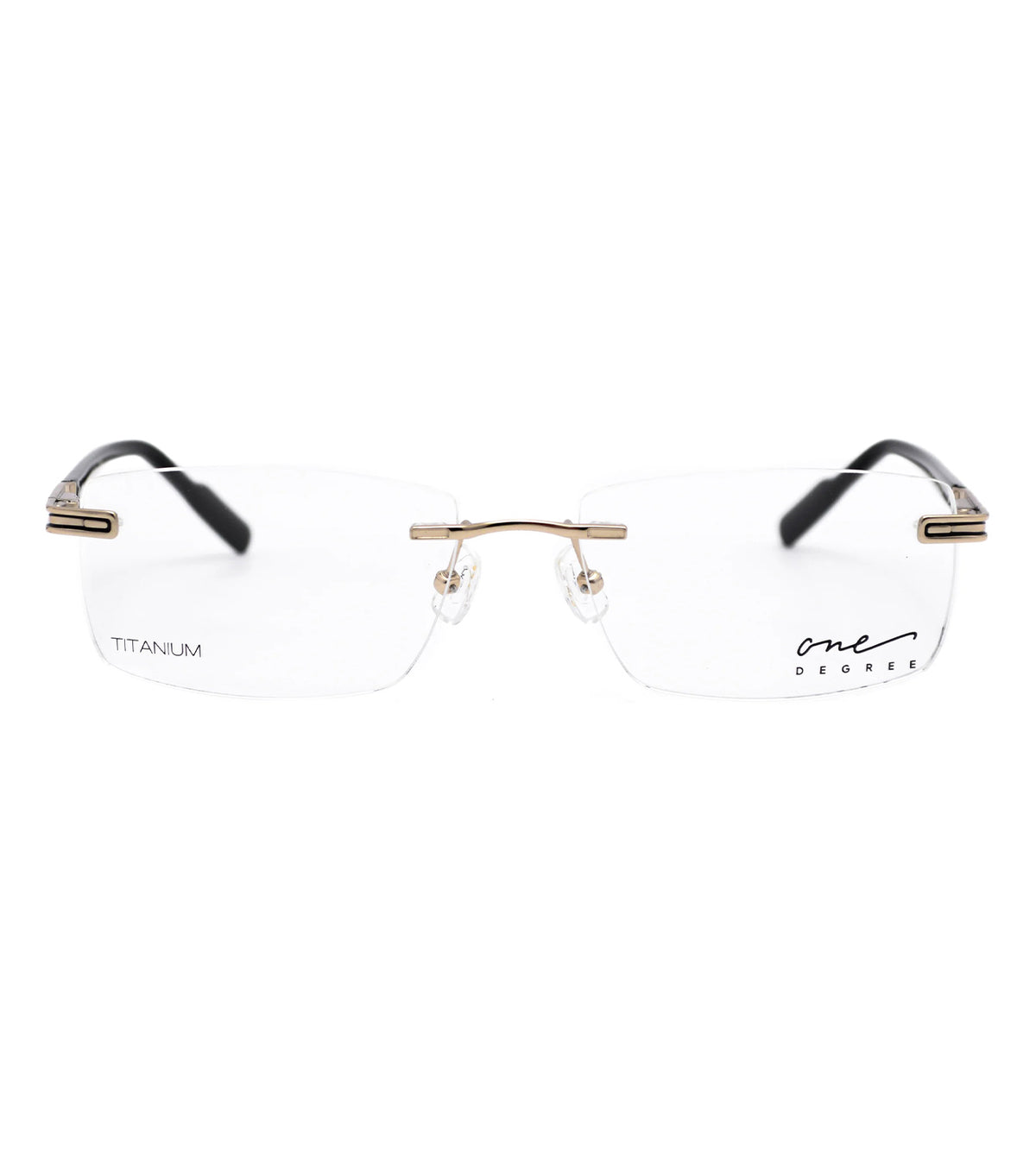One Degree Unisex Silver Square Optical Frames - OD1001 K1C1 55