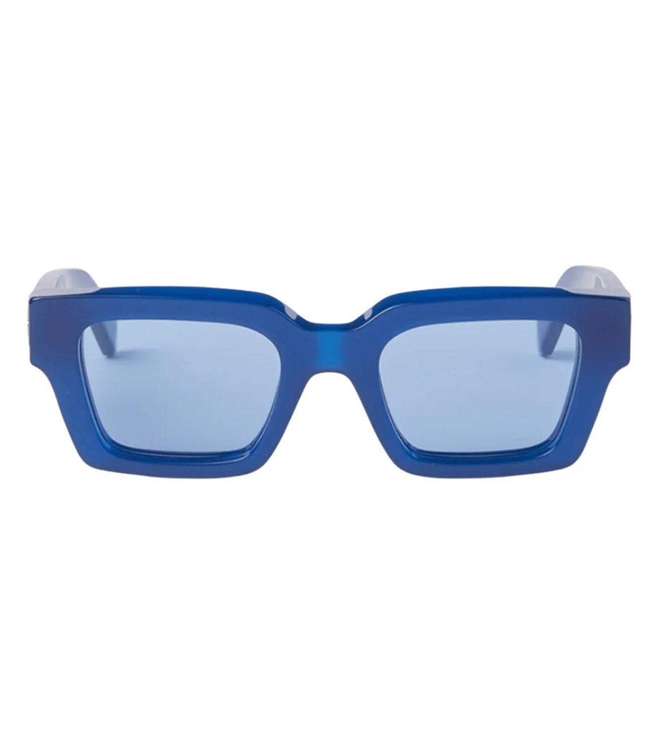 Off White Unisex Blue Square Sunglasses OERI126S2414540