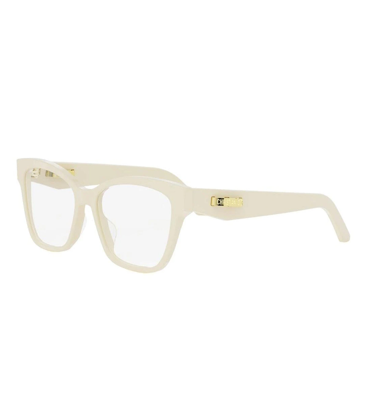 Dior CD50130I 53 9500 Unisex Shiny White Cat Eye Optical Frames