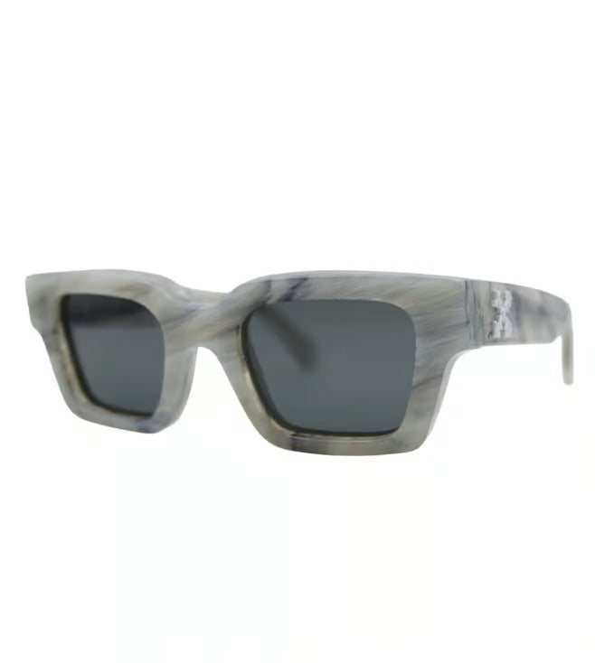 Off White Unisex Grey Square Sunglasses OERI008C9910807