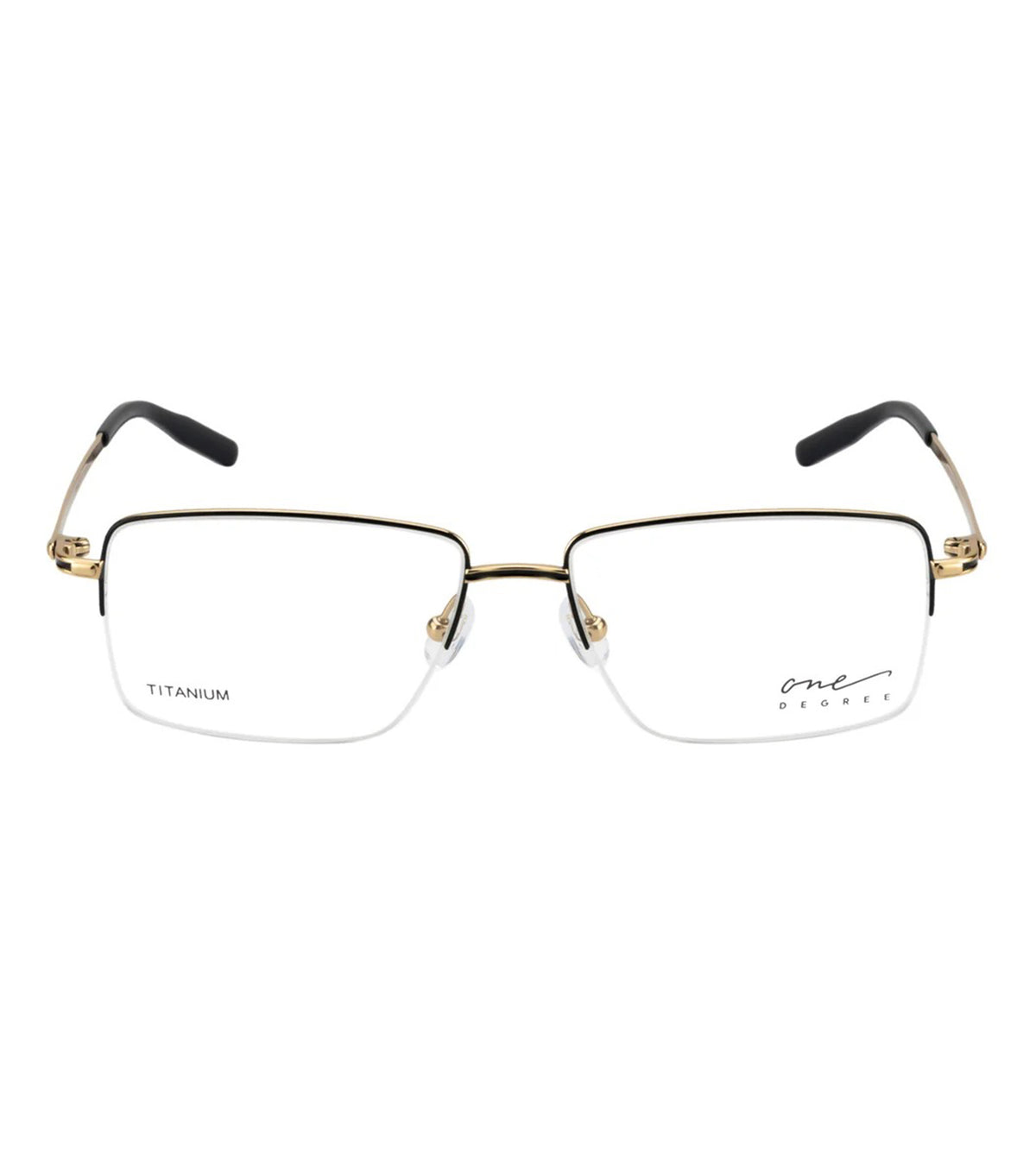 One Degree Unisex Gold/Black Square Optical Frames - OD4003 A1C1 53