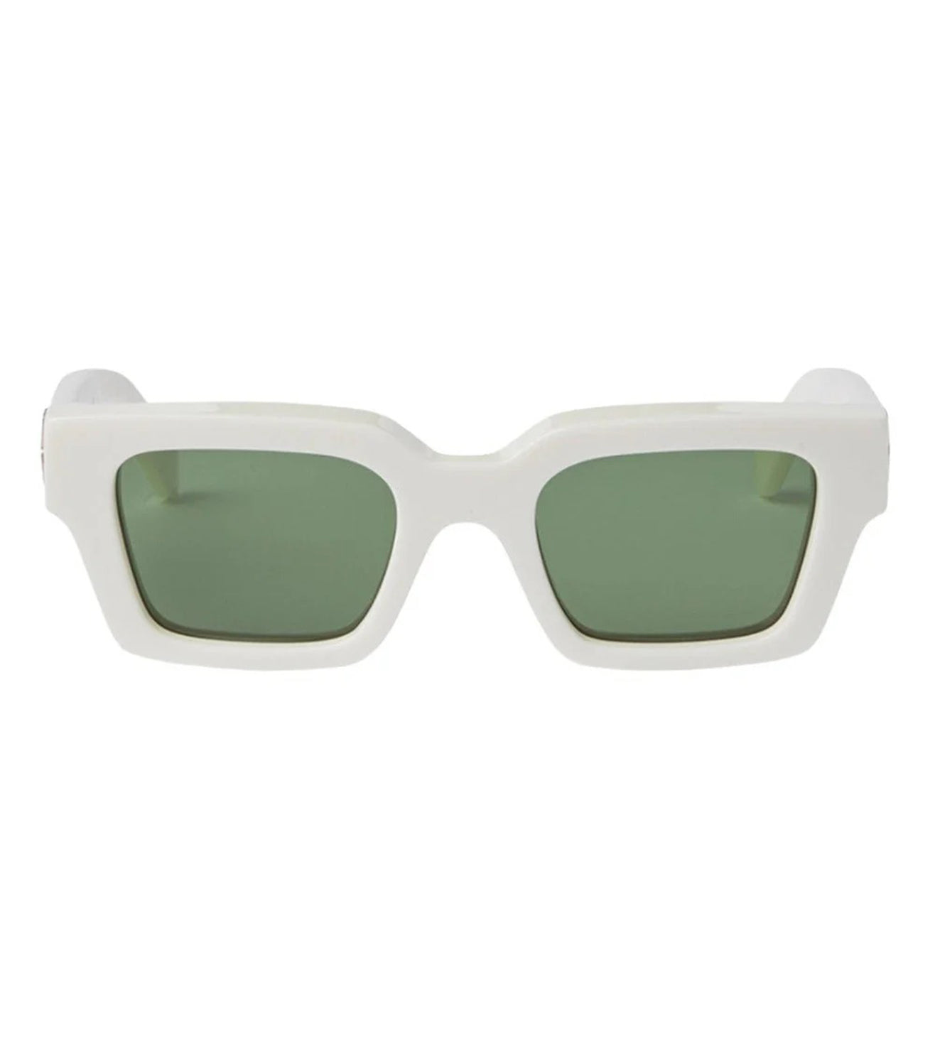Off White Unisex Green Square Sunglasses OERI12610155-M