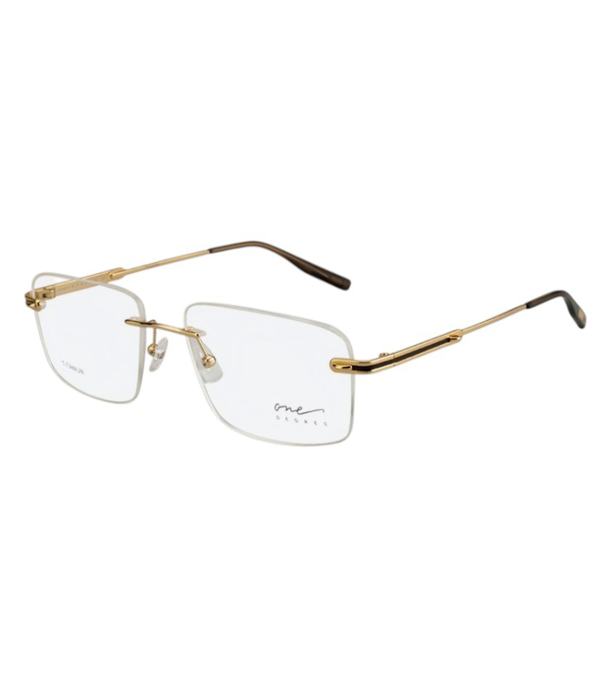 One Degree Unisex Gold Geometric Optical Frames - OD1005 A1F3 56